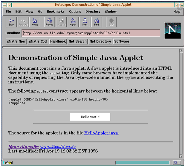 Java applet