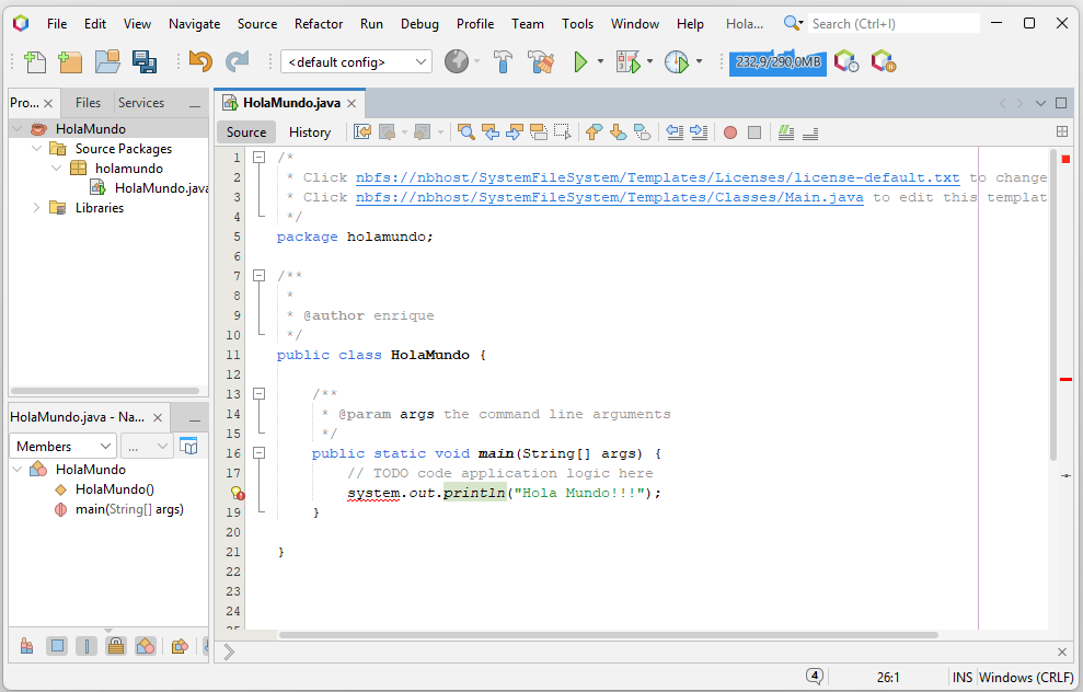 Java NetBeans